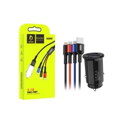 CAR CHARGER ADAPTER DENMEN DZ01E DUAL USB 2.1A WHITE CAR CHARGER ADAPTER DENMEN DZ01E DUAL USB 2.1A WHITE